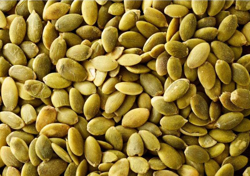 Semillas de calabaza verdes