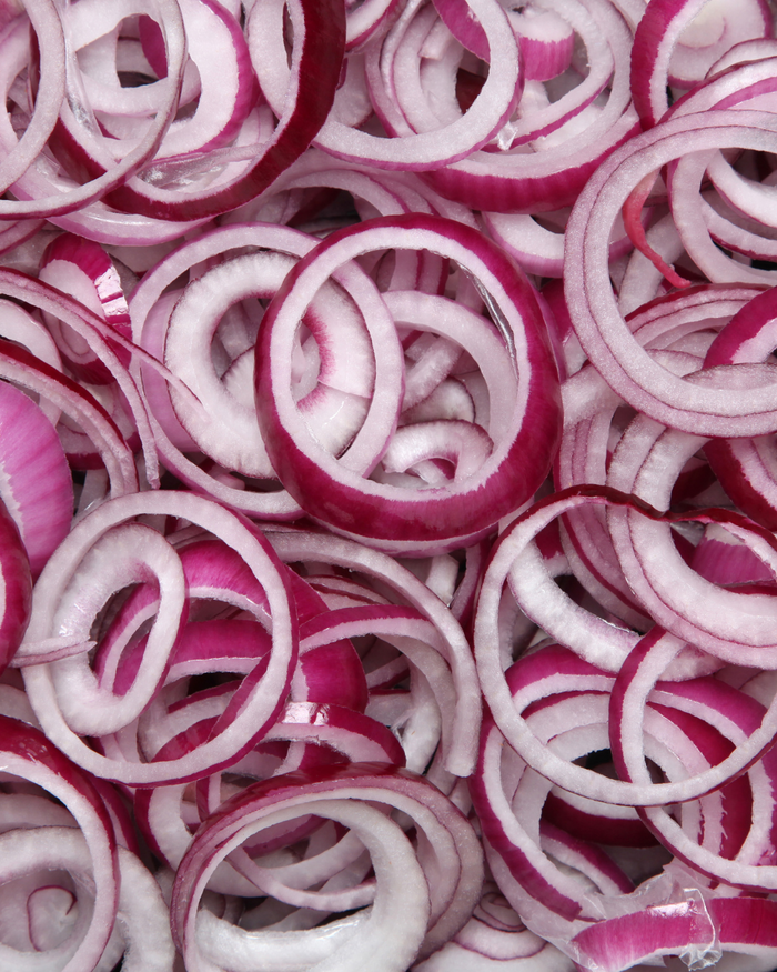 Aros de cebolla morada